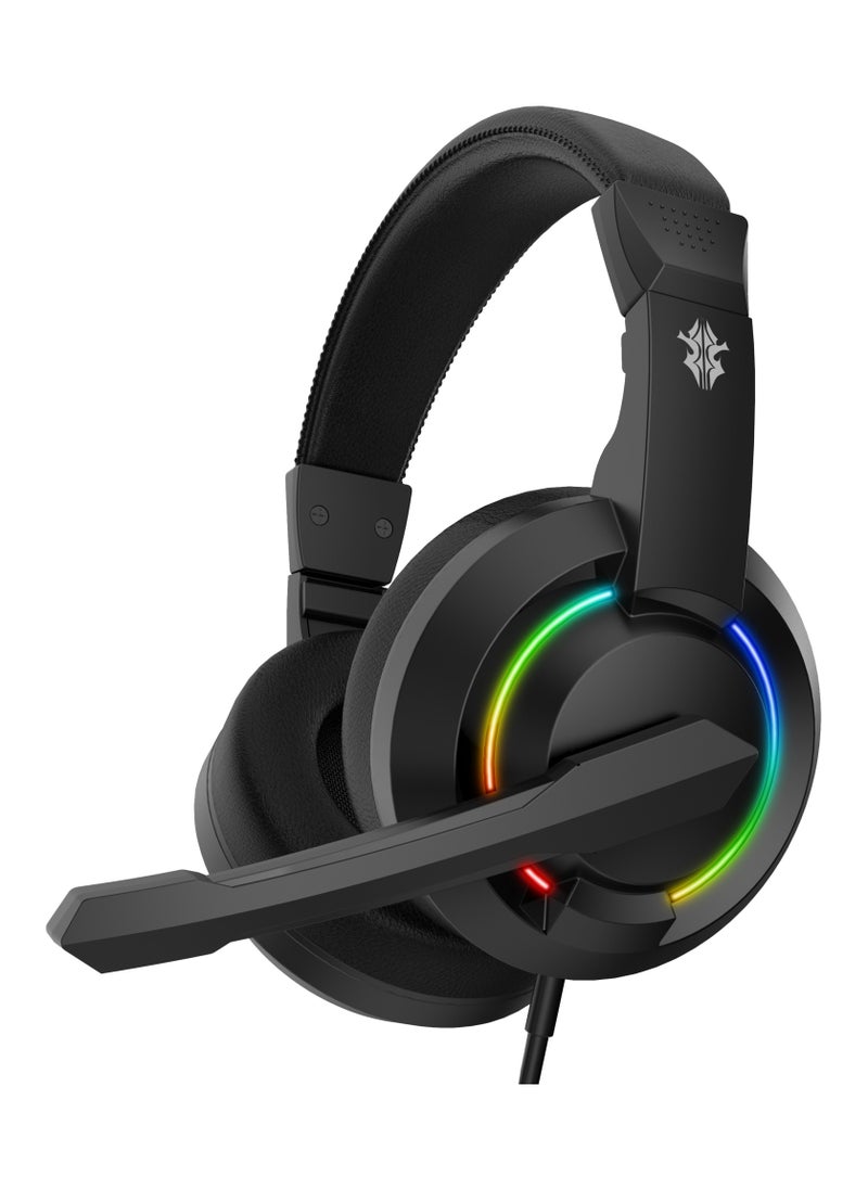 porodo - 4 in 1 Gaming Kit with Keyboard / Head phone / Mouse and Mouse Pad / Windows and Linux Compatibility / 13 RGB Light Mode - Black - Image 1