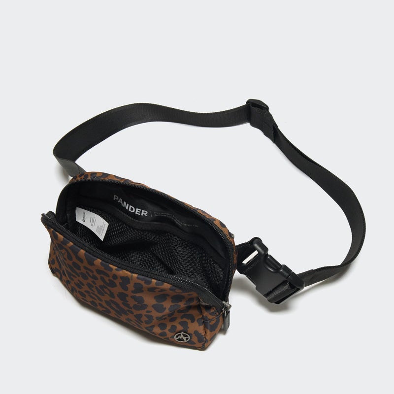Pander Two Way Zipper Fanny Pack Nylon Everywhere Belt Bag for Women, Water Repellent Waist Packs, Crossbody Bags with Adjustable Strap (Midnight Leopard) - Image 5