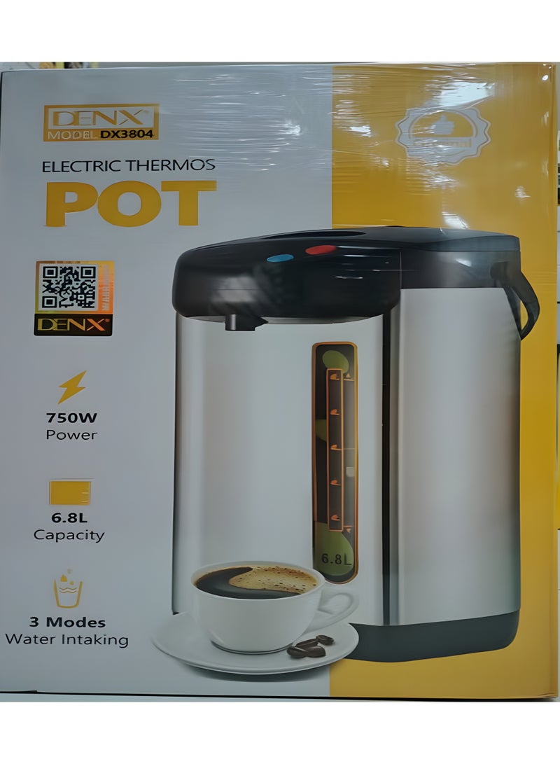 DENX DX 3804 Electric Thermos | Large Capacity with Multiple Functions. Large 6.8L capacity, ideal for gatherings and offices. 750W power for fast water boiling. - Image 3