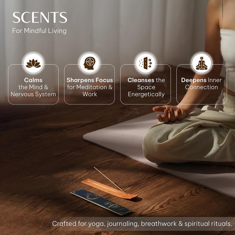Varonite Mystical Guide Incense Sticks Variety Pack of 6 (120 Insence-Sticks) with Holder: Patchouli, Lavender, Sandalwood, Cinnamon, Lemongrass, Sage Inscents-Stick, Organic Incense Stick Non Toxic - Image 2