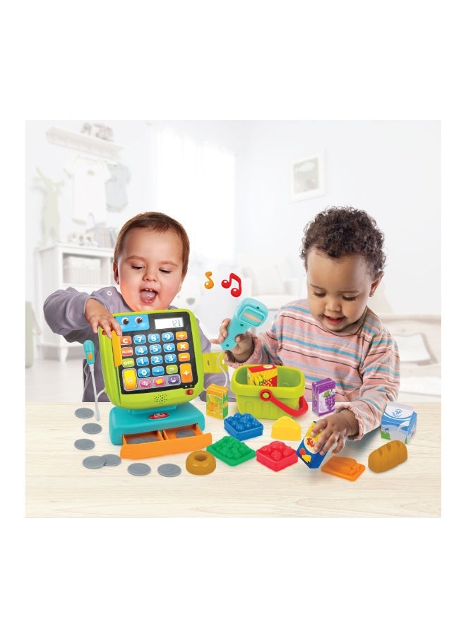 Winfun Smart Calculator Cash Register Set | Interactive Pretend Play Cashier Toy with Lights, Sounds & Calculator | Educational Learning Toy with Scanner, Money & Card for Kids Ages 3+ - Image 5