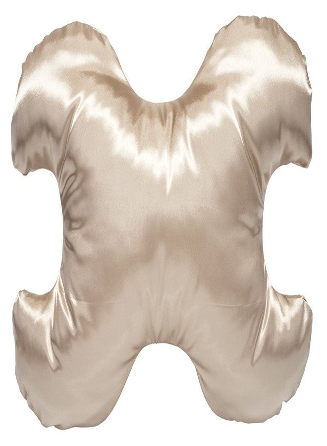 Save My Face!" Pillow THE Original Anti-Wrinkle PILLOWETTE Le Grand Pillow (Satin, Champagne) - Image 1