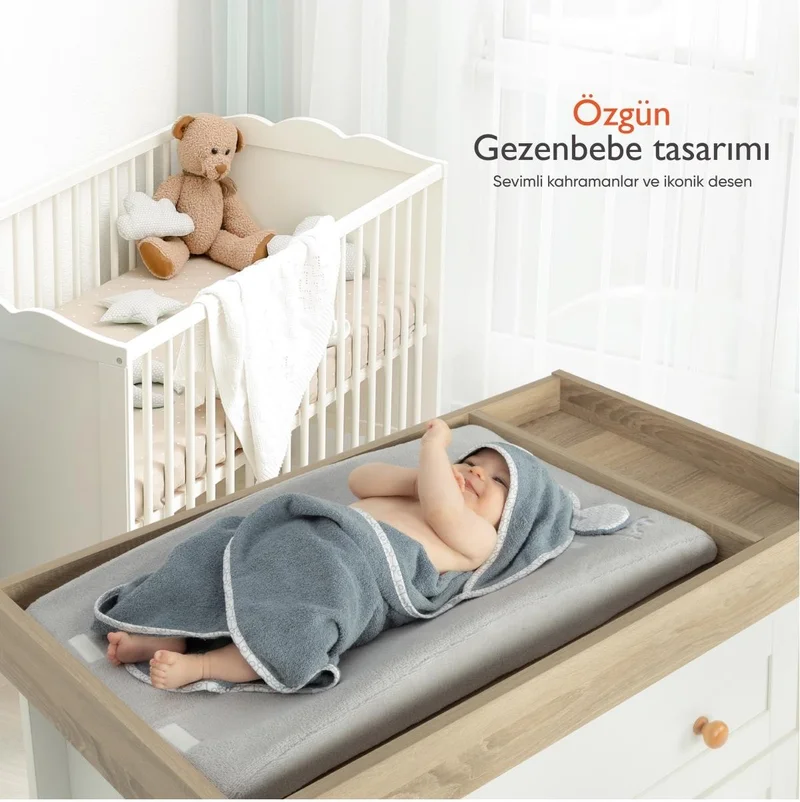 جينزبيبي منشفة تجفيف هيرو بيبي للأطفال بتصميم كوالا ورأس هيرو