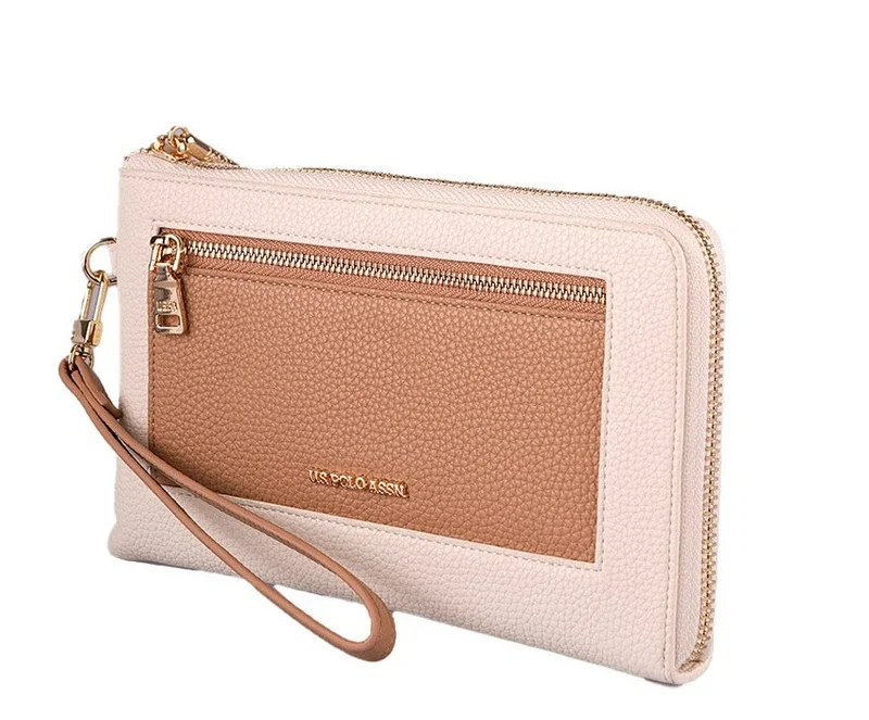 U.S. Polo Assn.  U.S. Polo Assn. Women's Wallet, Women's Purse, Leather with Card Holder Long Wallet for Women with Magnetic and Zip Closure | Ladies Wallet Card Holder Purse | Slim Women's Wallet for Daily Use, Office, Travel, and Gifting for Women | Best Price UAE