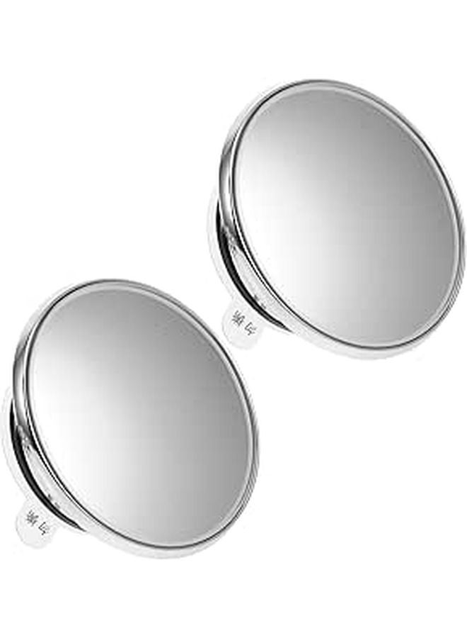 Universal Car Blind Spot Mirror 2pcs Adjustable 360 Degree Suction Cup Side View Mirror Silver - Image 1