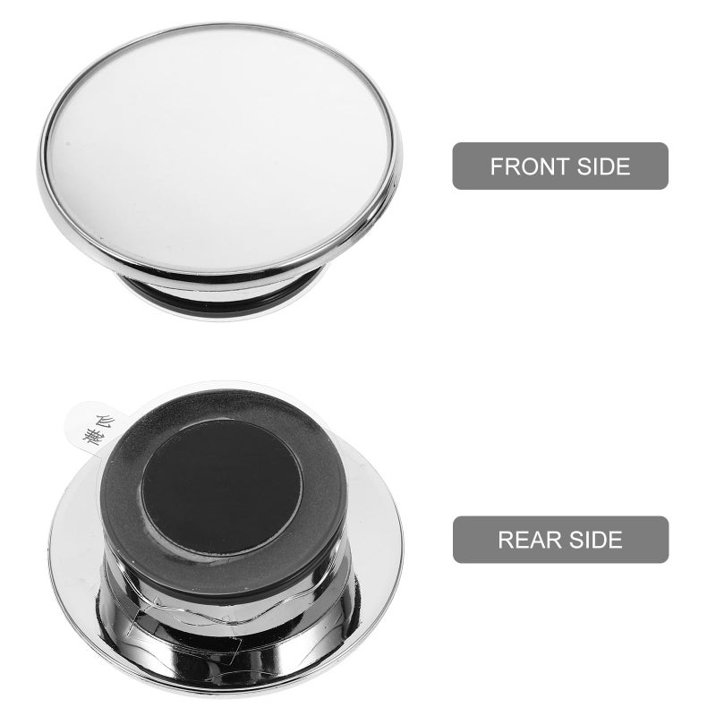 Universal Car Blind Spot Mirror 2pcs Adjustable 360 Degree Suction Cup Side View Mirror Silver - Image 4