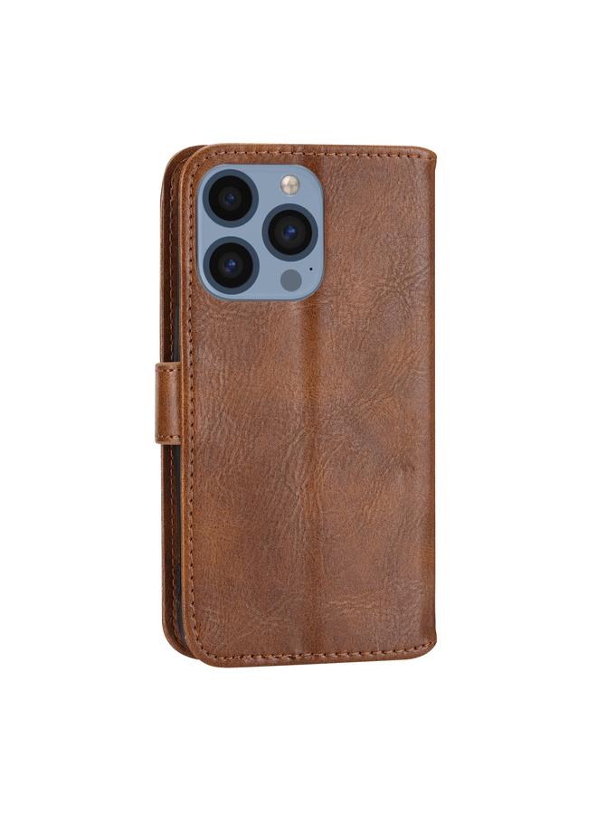 اس-توب جراب هاتف iPhone 15 Pro Max مصنوع من الجلد الزيتي مع سحاب ومحفظة جلدية - Image 3