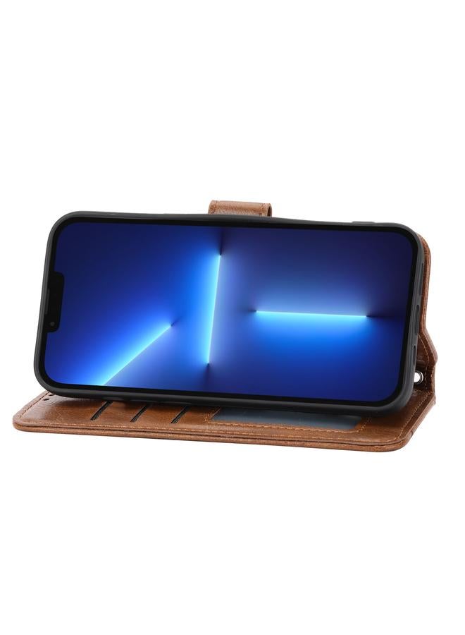 اس-توب جراب هاتف iPhone 15 Pro Max مصنوع من الجلد الزيتي مع سحاب ومحفظة جلدية - Image 5