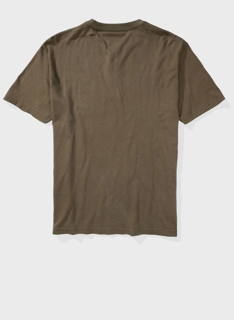 American Eagle Logo Henley T-Shirt