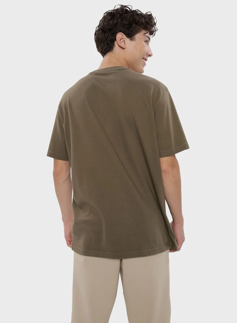 American Eagle Logo Henley T-Shirt