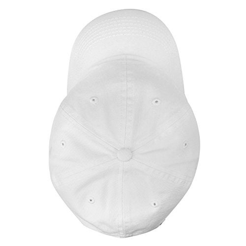 Falari Classic Baseball Cap Dad Hat 100% Cotton Soft Adjustable Size White - Image 5