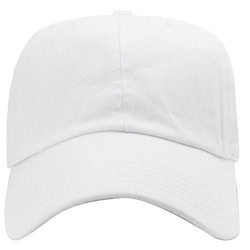 Falari Classic Baseball Cap Dad Hat 100% Cotton Soft Adjustable Size White - Image 4