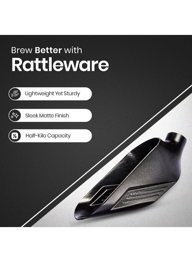 راتلوير Rattleware مغرفة قياس حبوب القهوة نصف كيلو باللون الأسود – تصميم متين للاستخدام اليومي – أداة دقيقة لقياس حبوب القهوة لمحضّري القهوة - Image 4