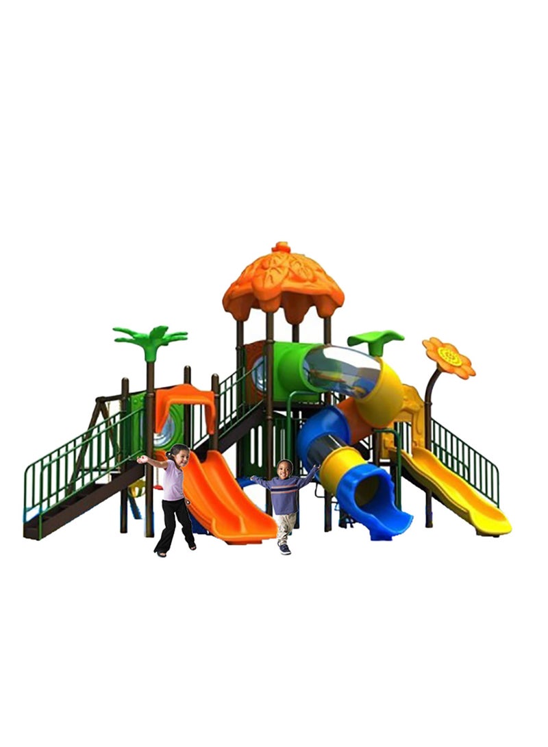 ميتس Myts Explorer's Paradise Mega Palm Kids Playground Set with Slide - Image 2