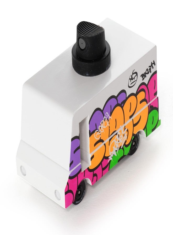 CANDYCAR® Wooden Food Truck Collection - Graffiti Black, Premium Handcrafted Beech Wood Toy Car - Image 1