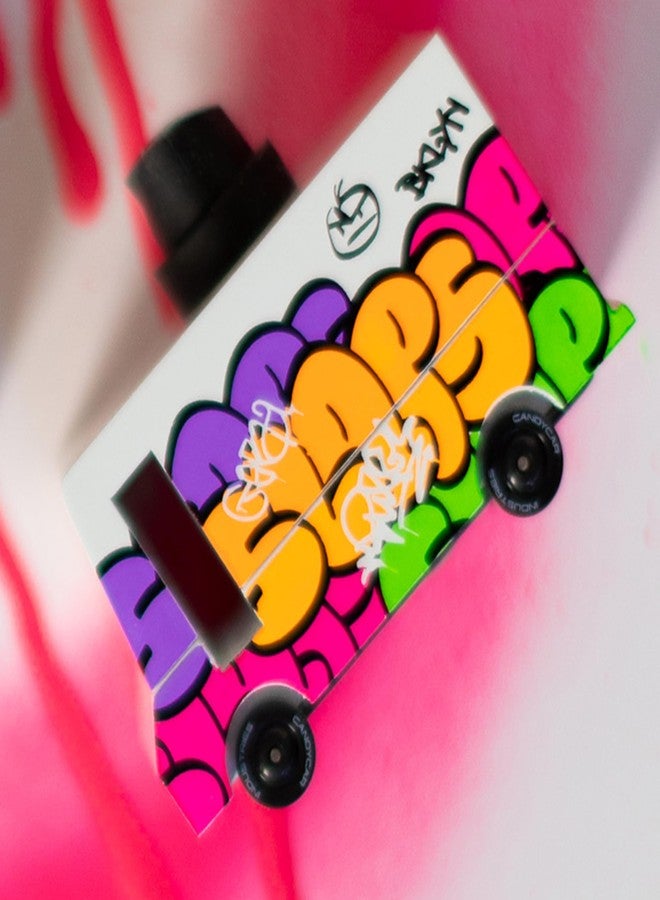CANDYCAR® Wooden Food Truck Collection - Graffiti Black, Premium Handcrafted Beech Wood Toy Car - Image 3