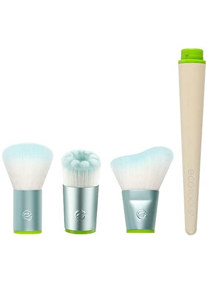 Ecotools Limited Edition Blush And Glow Interchangeable Makeup And Skincare Brush Set Travel Friendly Makeup Brushes 5 Piece Valentine’S Day Gift Set For Wife Spouse Girlfriend Or Daughter - Image 2