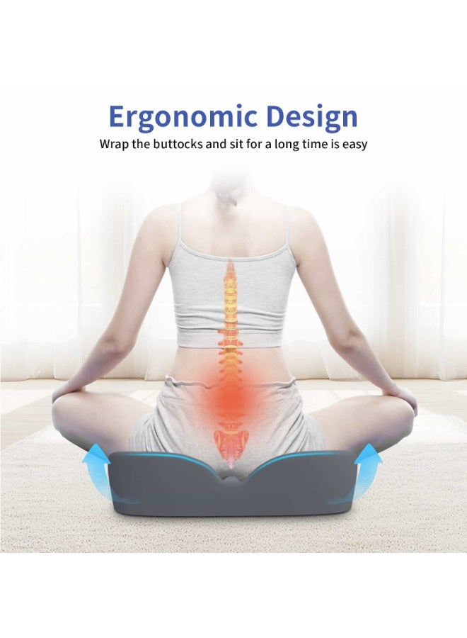 أديلي وسادة مقعد من رغوة الذاكرة بتصميم ثلاثي الأبعاد لتخفيف الضغط وآلام الظهر والعصب الوركي والبواسير، مناسبة للمكتب والسيارة والكرسي المتحرك - Image 3
