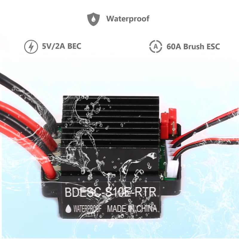540 Brushed Motor RC Crawler Motor 45T and 60A ESC RC Car ESC Brushed Electric Speed Controller 5V/2A BEC for 1/10 RC Car - Image 5