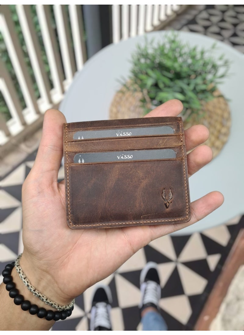 VISSO 657 Genuine Calfskin Magnetic Men's Women's Card Holder Bag Wallet Stylish Handbag  - Image 4