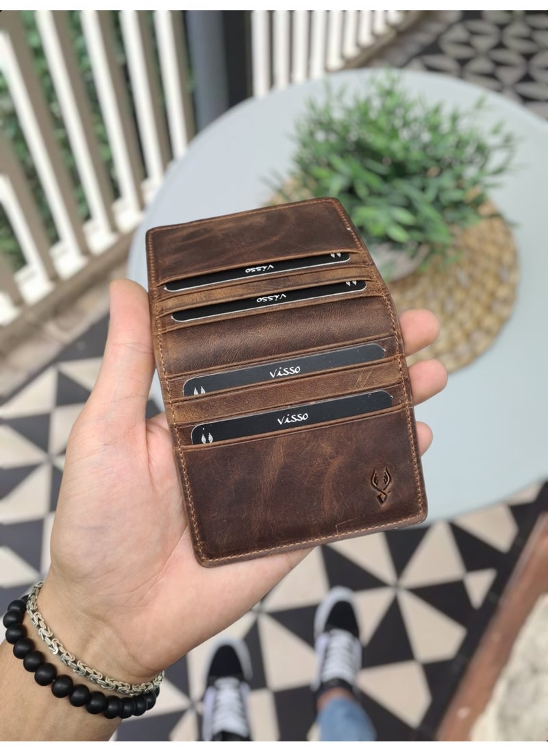 VISSO 657 Genuine Calfskin Magnetic Men's Women's Card Holder Bag Wallet Stylish Handbag  - Image 5