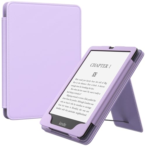 MoKo Case for 7"/6.8" Kindle Paperwhite(12th/11th Generation-2024/2021) and Kindle Colorsoft Signature Edition, Slim PU Shell Cover Case with Auto-Wake/Sleep for Kindle Paperwhite 2024, Taro Purple - Image 1