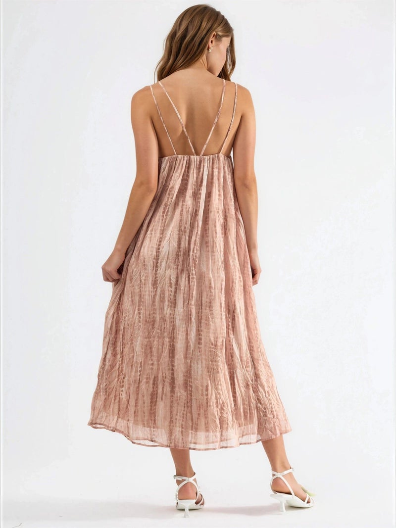 Qustyle QU STYLE Accessory Detailed Patterned Maxi Dress - Image 4