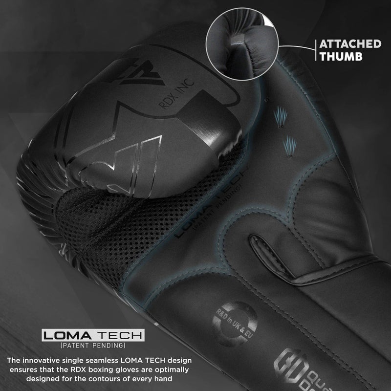 RDX Boxing Gloves, Pro Training Sparring, Maya Hide Leather, Muay Thai MMA Kickboxing, Men Women Adult, Heavy Punching Bag Focus Mitts Pads Workout, Ventilated Palm, Multi Layered, 8 10 12 14 16 18 Oz - Image 4