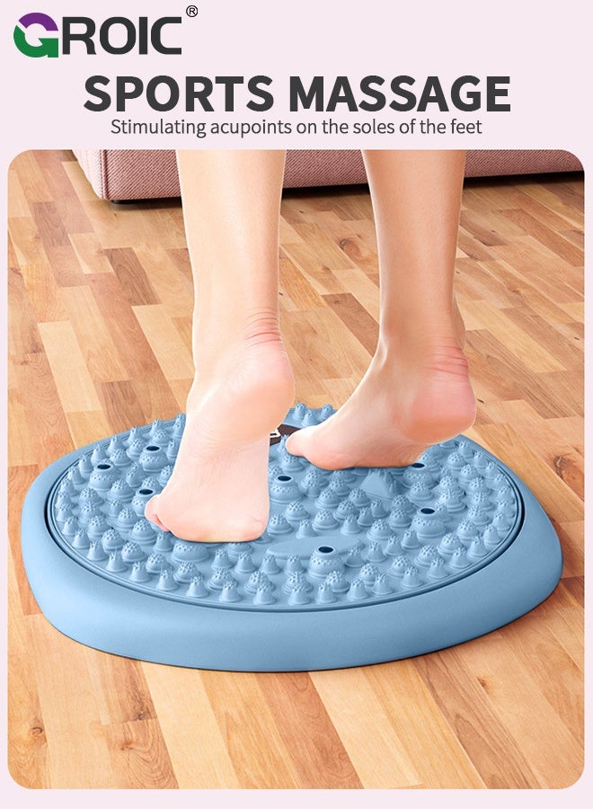 GROIC Waist Twister Disc, Waist Twist Board for Exercise Twisting with Digital Counter & with Massage Foot Sole for Women Belly Fat Body Shaping Fitness - Blue - Image 3