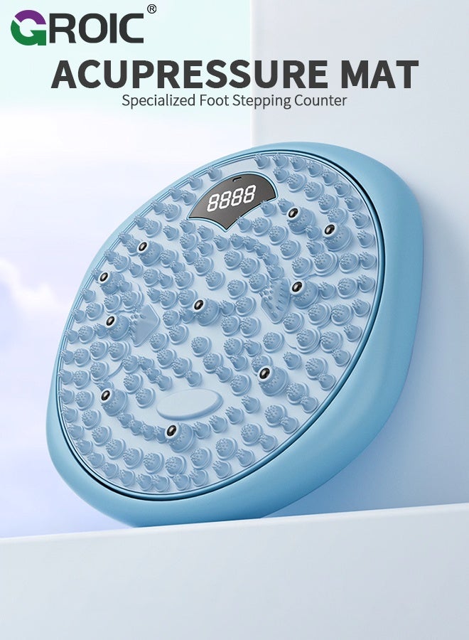 GROIC Waist Twister Disc, Waist Twist Board for Exercise Twisting with Digital Counter & with Massage Foot Sole for Women Belly Fat Body Shaping Fitness - Blue - Image 2