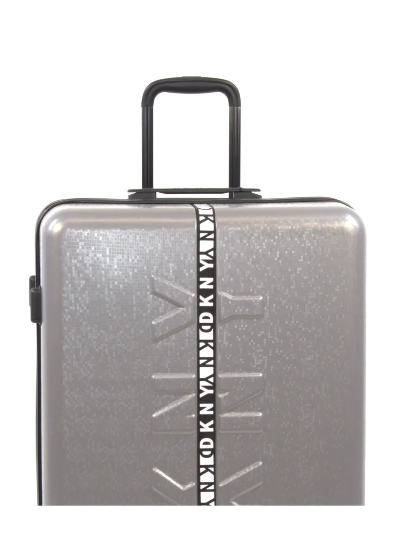 DKNY DKNY Front & Center  Hardside Luggage on Wheels for Unisex | Ultra Lightweight ABS on with Spinner Double Wheels 4 Color Silver