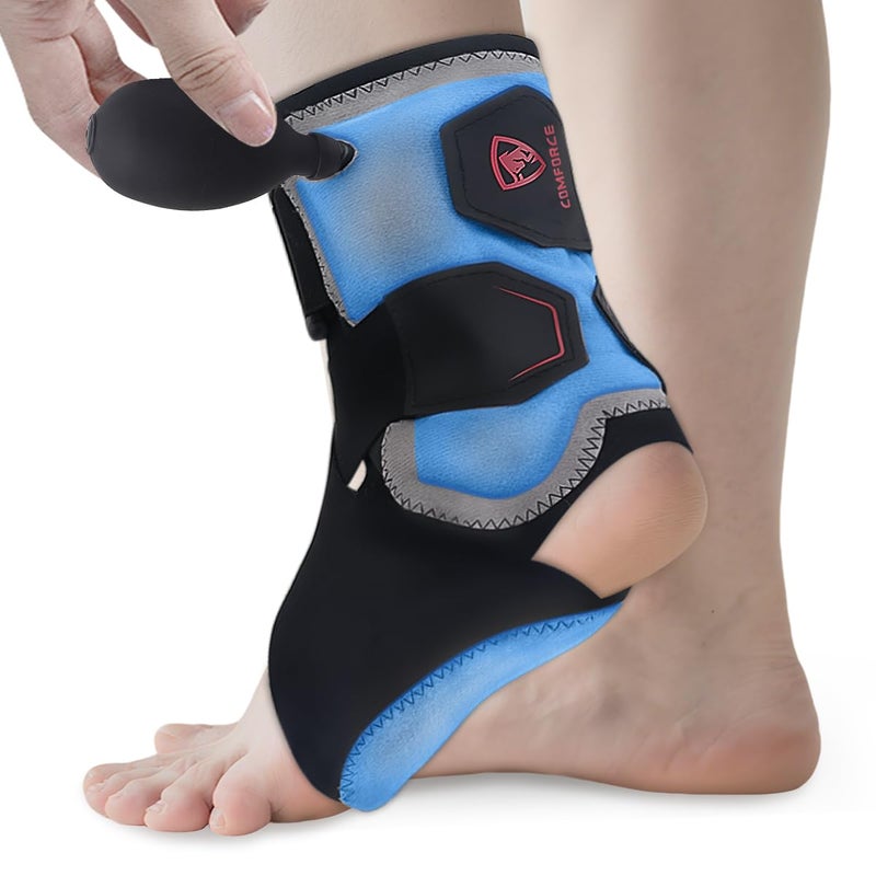 COMFORCE Plantar Fasciitis Ankle Support with Airbag, Heel and Arch Pain Relief with Air Inflation Device, Achilles Tendonitis Relief, Sports Injuries and Recovery for Men & Women(Need to Inflate) - Image 1