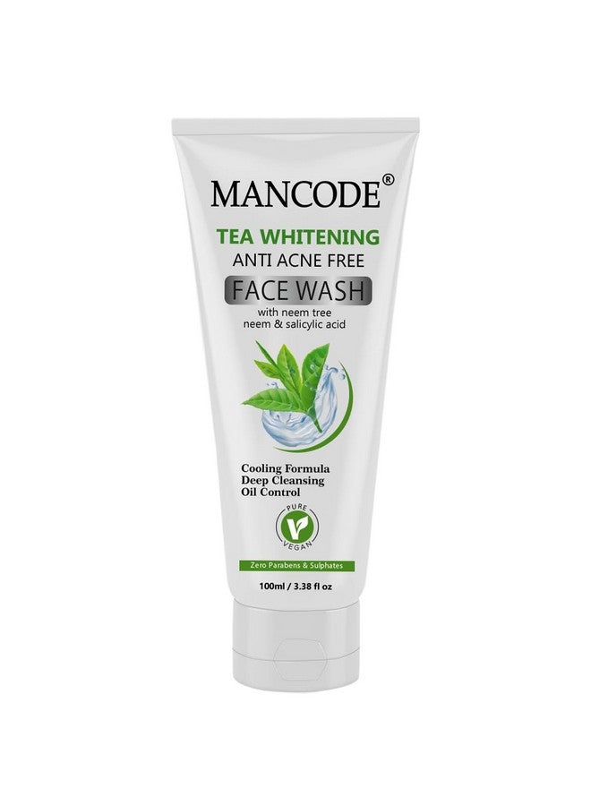 MAN CODE Mancode Tea Whitening Anti-Acne Face Wash | Deep Cleansing, Brightening & Oil Control | Removes Dirt, Impurities & Excess Oil | Prevents Pimples & Acne | Refreshing & Hydrating | For Men & Women | 100ml - Image 1