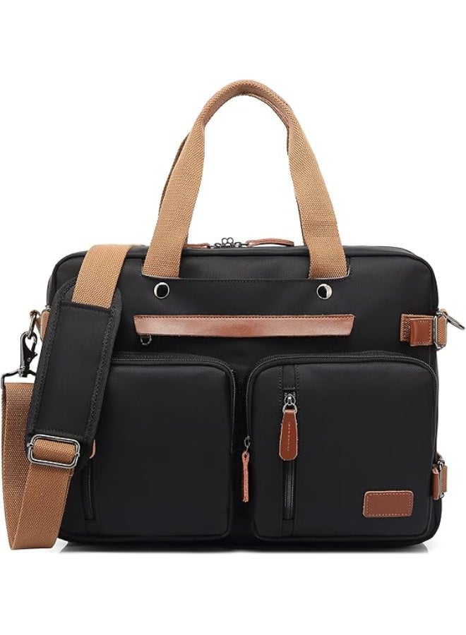 NANAO Laptop Bag Convertible Backpack Bussiness Office Briefcase Shoulder Bag Messenger Bag Computer and Tablet Carrying Case for Men and Women Work School Travel - Image 1