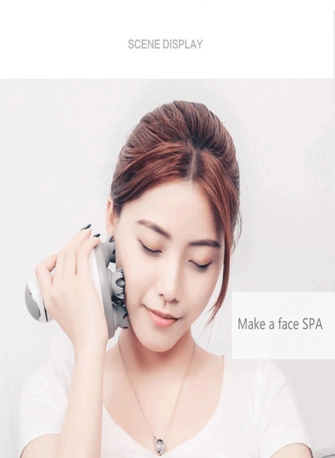 AROAQ مدلك رأس كهربائي 3D لاسلكي مدلك فروة الرأس مقاوم للماء تدليك الجسم للكتف والرقبة عميق الأنسجة للعناية بالجسم للتنظيف العميق والتخفيف - Image 5