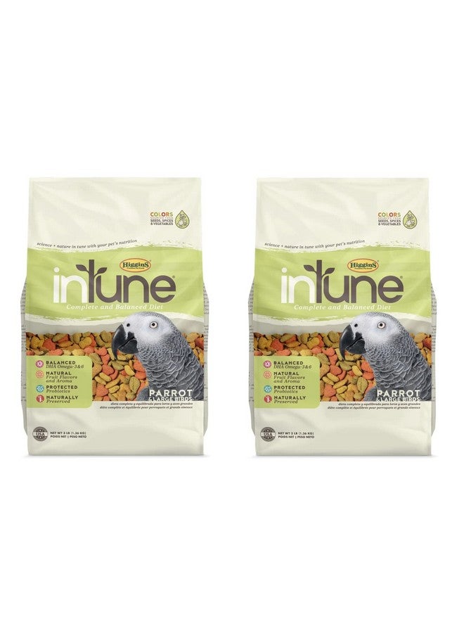 Higgins 2 Pack of Intune Complete and Balanced Diet Parrot Food, 3 Pounds Each - Image 1