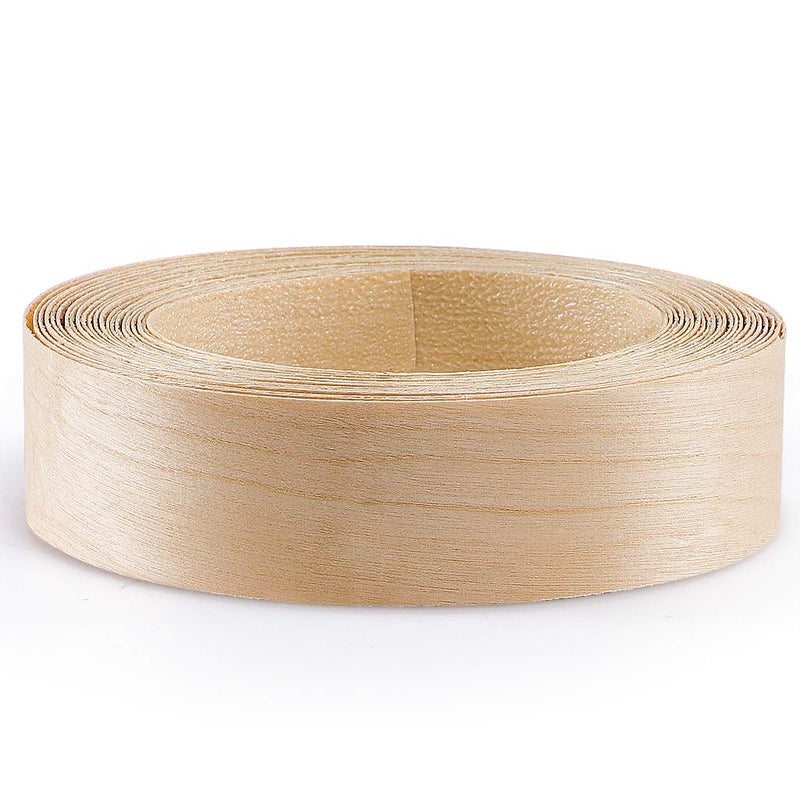 Skelang Birch Wood Veneer 1-1/2” x 26’, Wood Edge Tape with Adhesive, Flexible Wood Edgebanding Strip for Shelving, Cabinetry, Furniture - Image 1