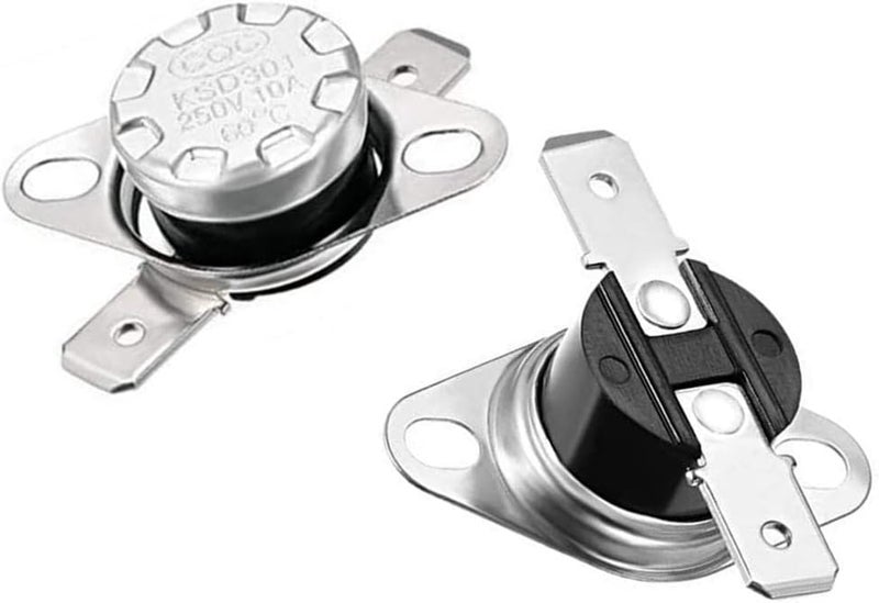 bnafes ترموستات KSD301 60°C 10A مغلق عادة N.C مفتاح تحكم حد قرص مفاجئ ترموستات ميكروويف مفتاح حراري 6 قطع - Image 4