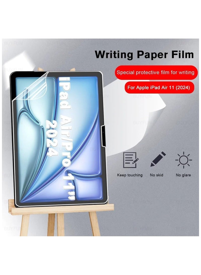 عام [2 حزمة] واقي شاشة ورقي لجهاز ايباد اير 11 بوصة (م 2) 2024 ، مضاد للوهج غير لامع مضاد لبصمات الأصابع خالي من الفقاعات ، معرف الوجه والقلم الرصاص برو - Image 2