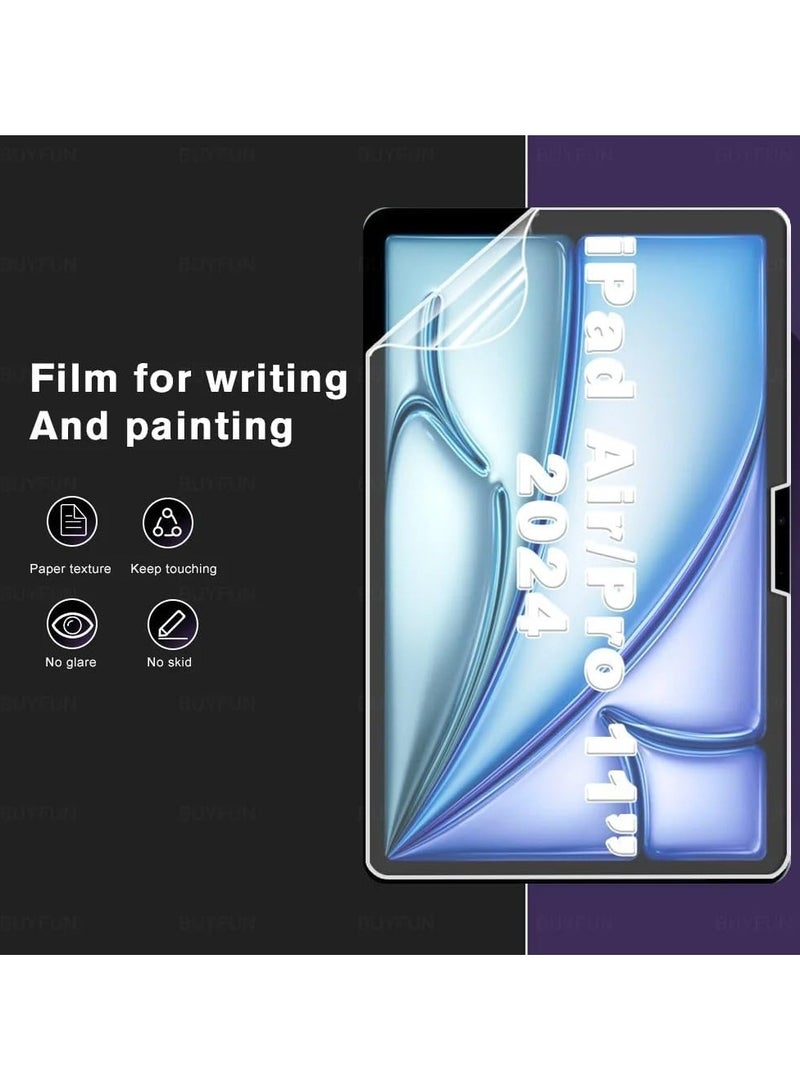 عام [2 حزمة] واقي شاشة ورقي لجهاز ايباد اير 11 بوصة (م 2) 2024 ، مضاد للوهج غير لامع مضاد لبصمات الأصابع خالي من الفقاعات ، معرف الوجه والقلم الرصاص برو - Image 3