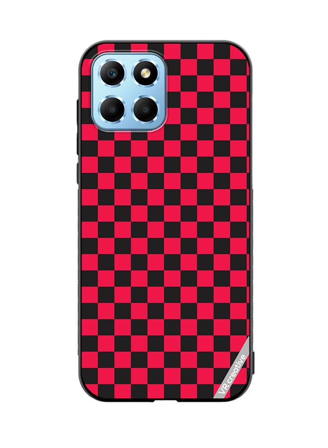 VR CREATIVE Protective Case Cover For Honor X8 5G Checkerboard Vector Seamless Pattern Design Multicolour - Image 1