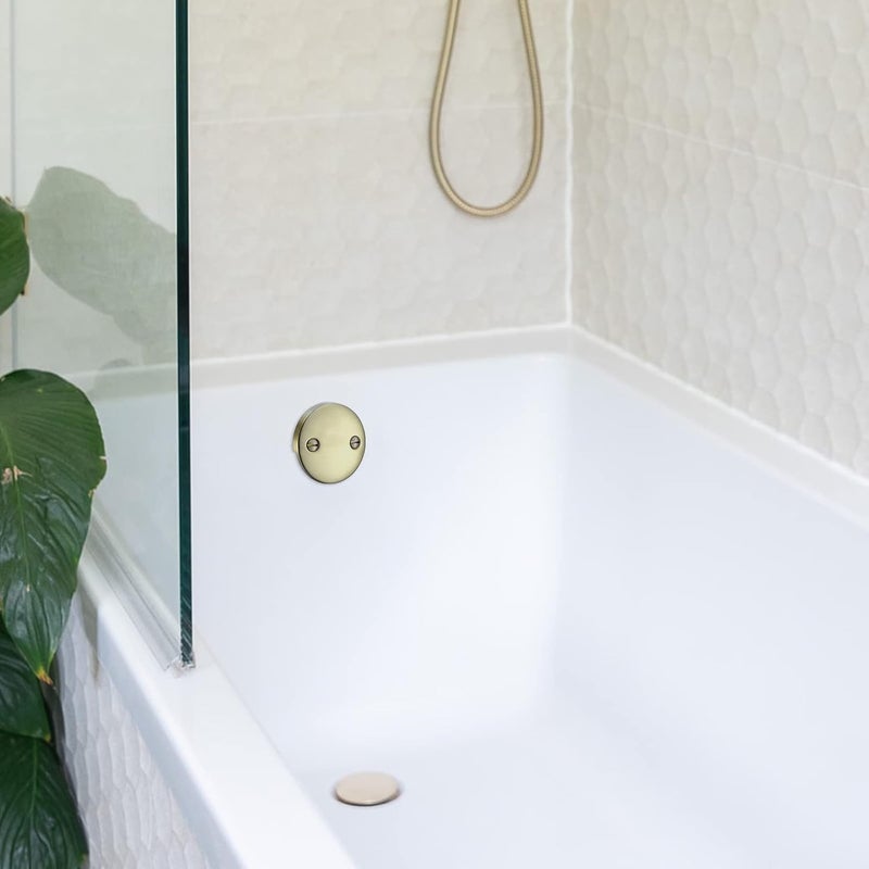 LOWCUS DTT108 Repalcement 3-3/16 Inch Diameter 2 Hole Bathtub Overflow Plate, Brushed Nickel - Image 2
