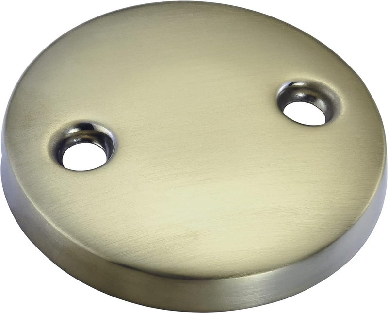 LOWCUS DTT108 Repalcement 3-3/16 Inch Diameter 2 Hole Bathtub Overflow Plate, Brushed Nickel - Image 4