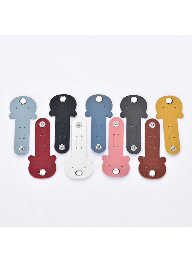 Loquat Data Cable Storage Artifact Cable Tie Organizer Computer Cable Tie With Desktop Wire Route Fixed Tie Winding-Color:Flower Winder-random Color-10 Pack - Image 4