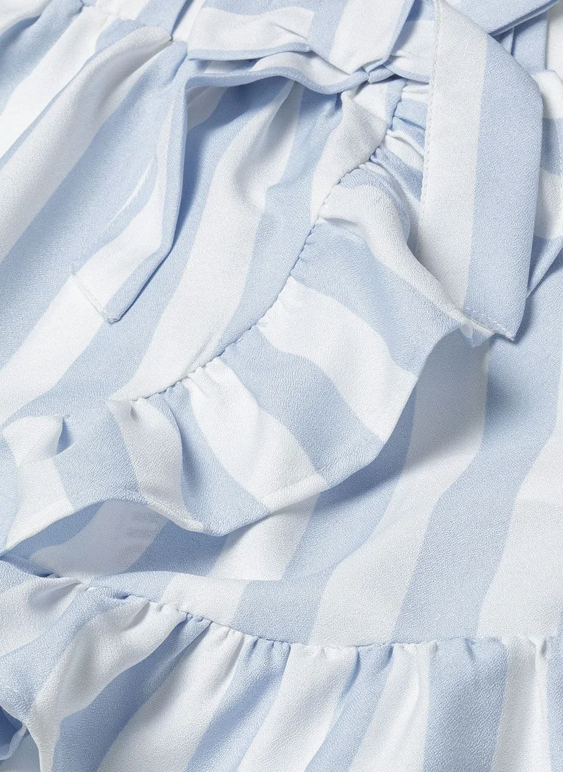 MINOTI Teen Girls Skirt with Stripe Print and Ruffle Hem Detail