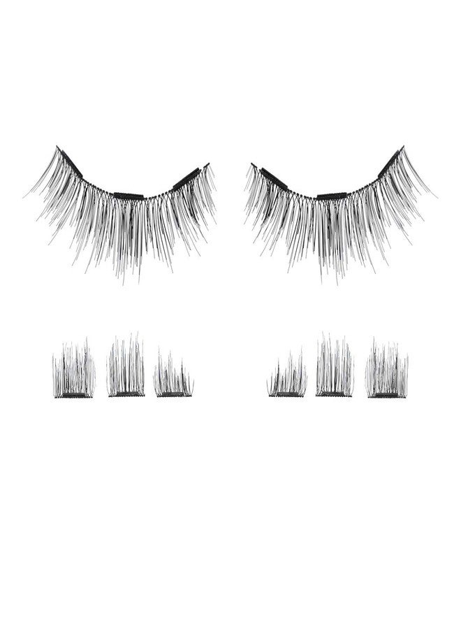 Lash'd Up Magnetic Eyelashes Without Eyeliner 3 Magnets (Can also be worn as Dual Magnets) Full Eye Snap-on Set Soft Faux Silk Vegan (Long & Volume) - Image 2