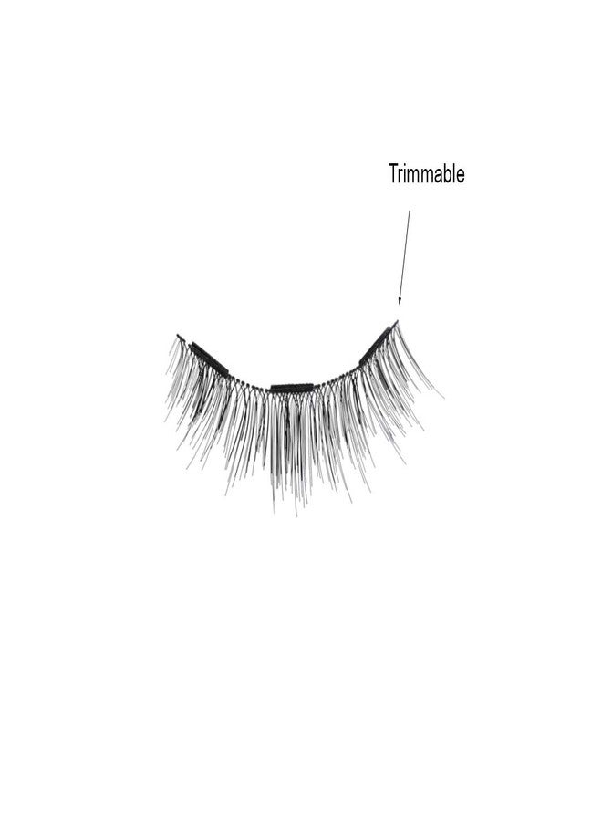 Lash'd Up Magnetic Eyelashes Without Eyeliner 3 Magnets (Can also be worn as Dual Magnets) Full Eye Snap-on Set Soft Faux Silk Vegan (Long & Volume) - Image 4