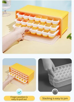 LEOKOR Ice Cube Tray with Lid and Storage Box Easy Release 42 Small Nugget Ice Tray Flexible Ice Cube Molds with Scoop and Cover  - Image 4