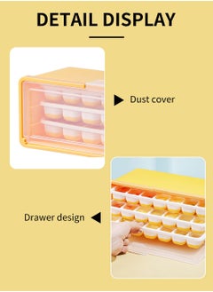 LEOKOR Ice Cube Tray with Lid and Storage Box Easy Release 42 Small Nugget Ice Tray Flexible Ice Cube Molds with Scoop and Cover  - Image 5