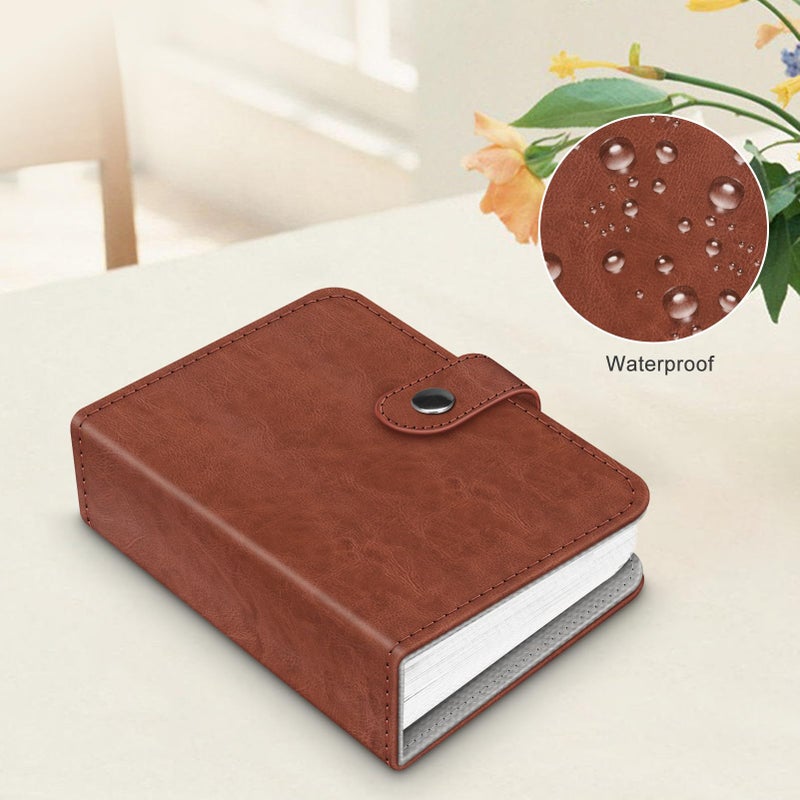 فينتي Fintie Mini Photos ألبوم كتاب للألبوم لأفلام 2 × 3 بوصة - 52 جيوبًا ألبومات صغيرة لـ Fujifilm Instax Mini Camera/Polaroid Hi -Print Pictures Kpop Photocard حامل Binder Vintage Brown - Image 4